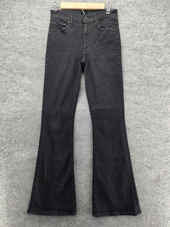 Mother Denim - Mother Jeans Womens 26 Black Flared Slim Stretch Dark Wash Denim 32 Inseam